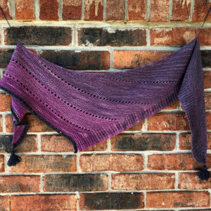 Cupid in the Underworld boomerang gradient shawl pattern--Bronwyn the Brave Designs